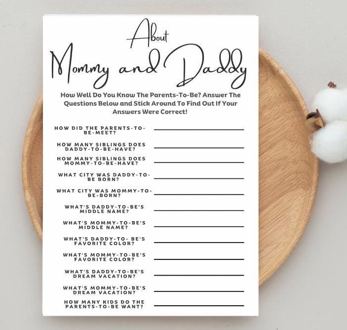 Printable Baby Shower Games Pack: Fun Minimalist Party Games (PDF) - Etsy
