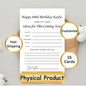 Cartões de aniversário personalizados para festa de aniversário, cartões de feliz aniversário, cartões de aniversário, cartão de aniversário para ele e para ela