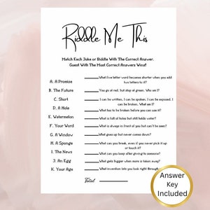 Riddle Me This IceBreaker-spel, vragen over ijsbreker, afdrukbare gespreksstarters etentje, directe download