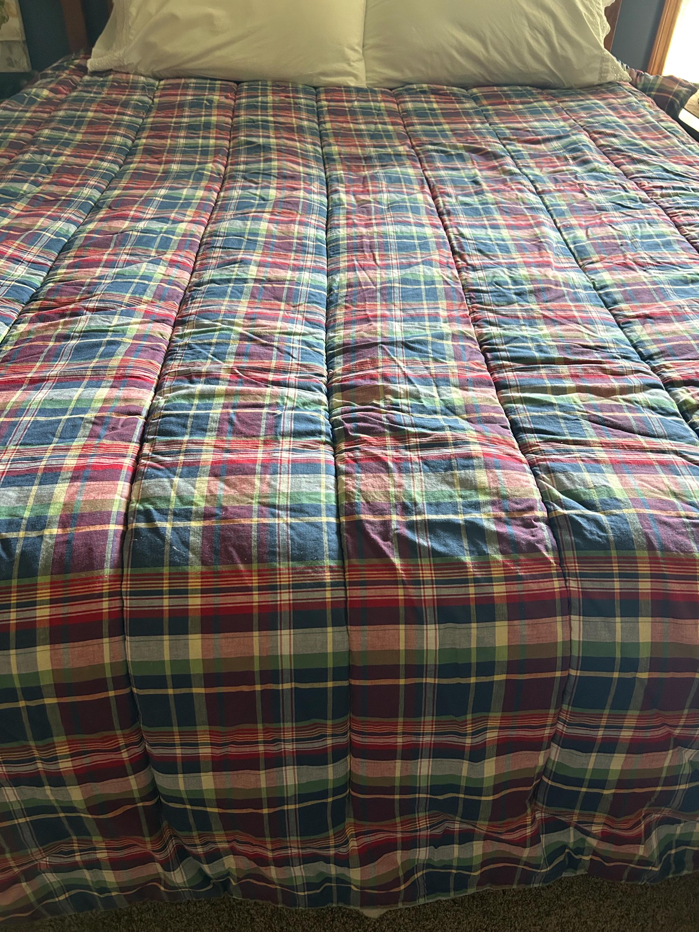 Ralph Lauren Garrison Plaid Comforter Chambray Full / Queen Bed - Etsy