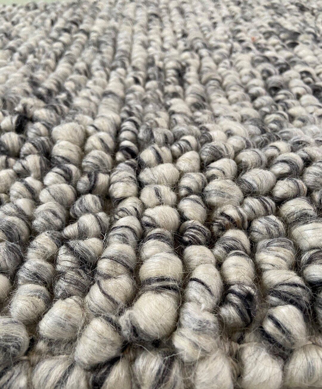 Handknitted Chunky Wool Indoor Area Rug Etsy