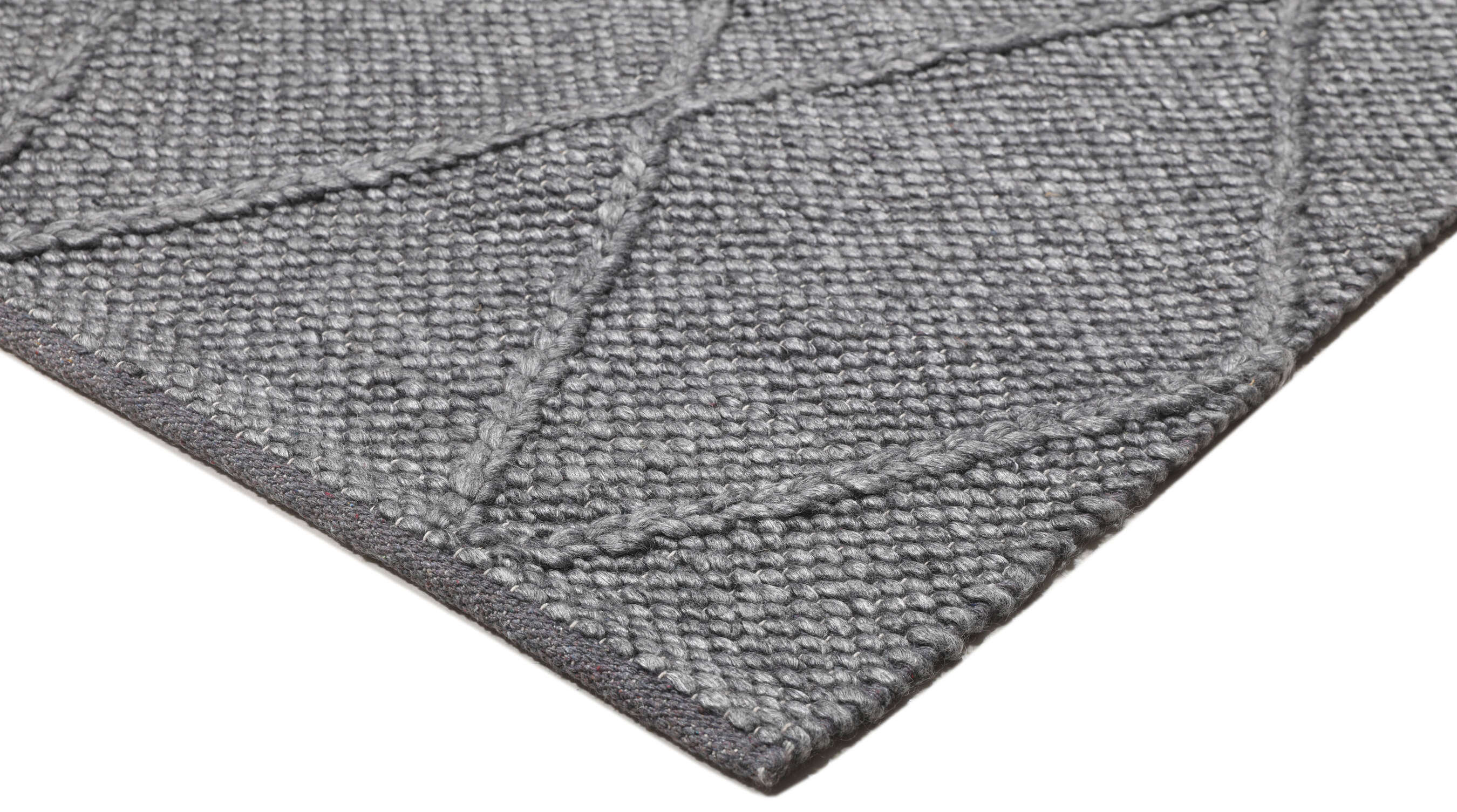 HandKnitted Chunky Wool Indoor Area Rug Charcoal Etsy
