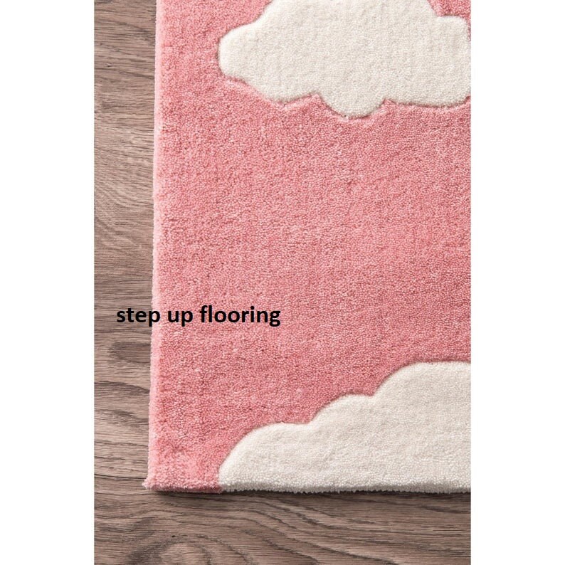 Hand Tufted Modern Clouds Kids Area Rug Handmade Area Rug Hand Etsy