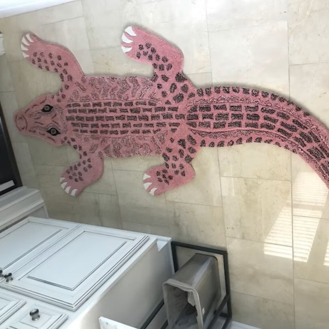 Hand Tufted Wool Crocodile Rugs Hand Made Cotton Backing Rug Etsy