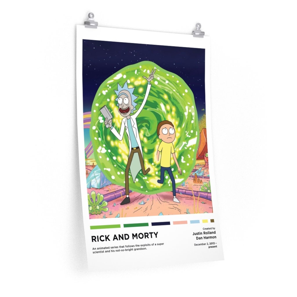 Rick And Morty Poster Minimalist Poster Retro Vintage Art Etsy