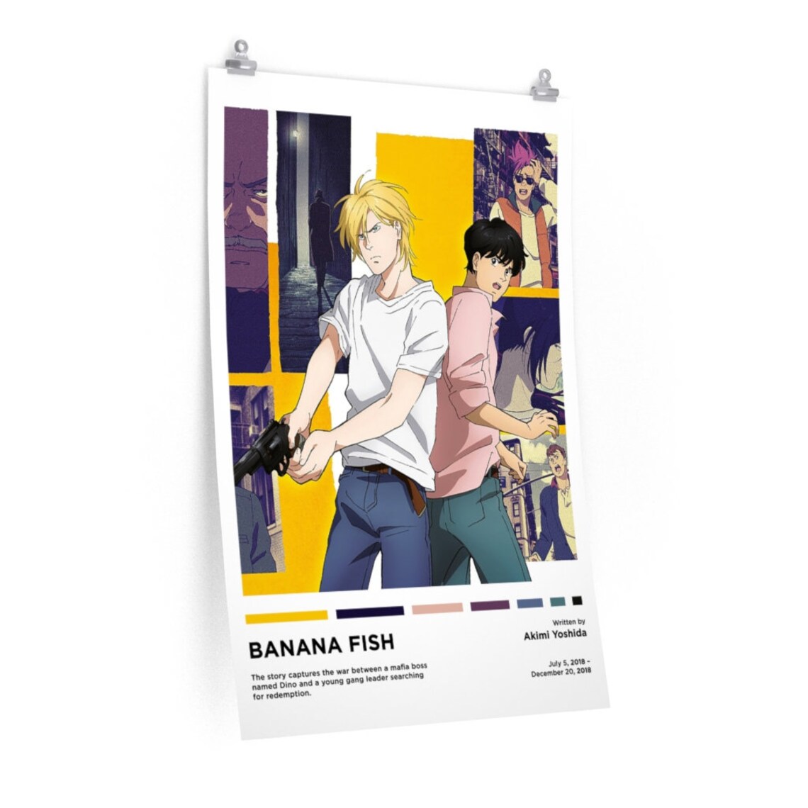 Banana Fish Poster Minimalist Anime Poster Retro Vintage Etsy