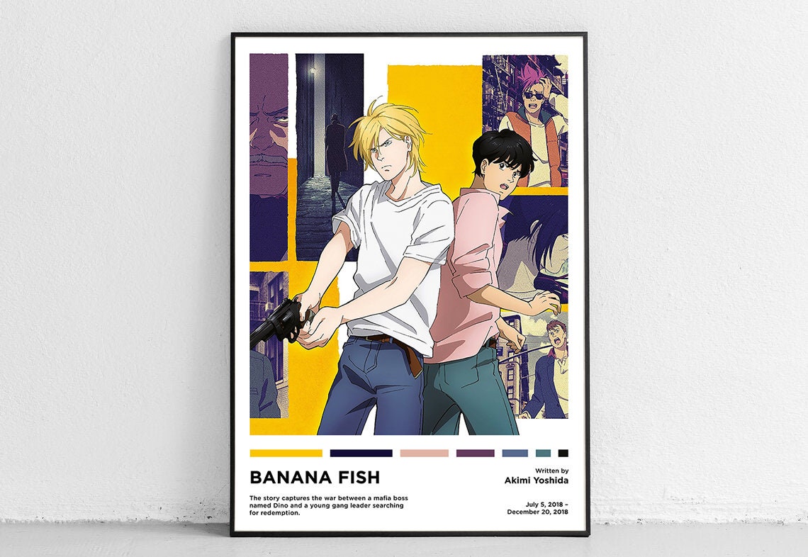 Banana Fish Poster Minimalist Anime Poster Retro Vintage | Etsy