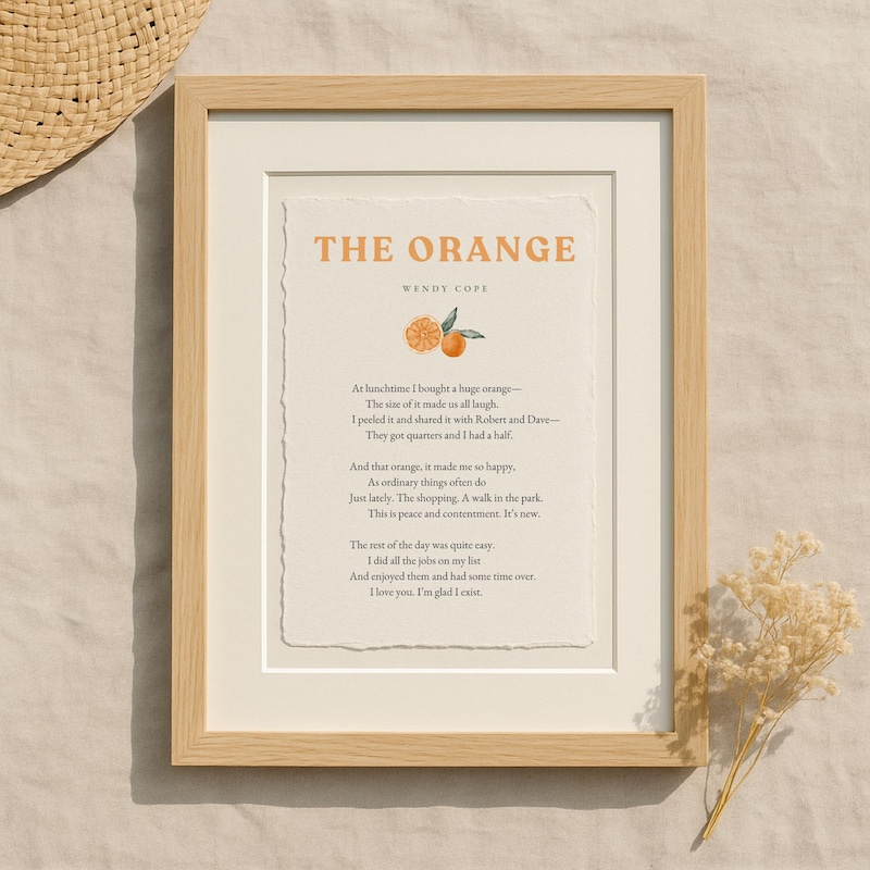 Orange Poem Decor - Etsy