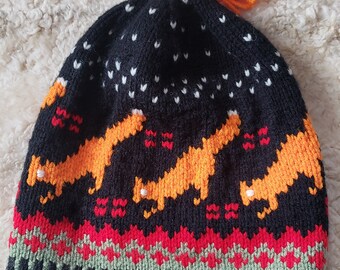 Hand knitted hat, soft and warm, beanie, unisex, handmade