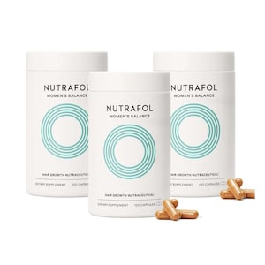 Pack of 3 Nutrafol Women's Balance Hair Growth Support Supplement for Ages 45 and Up,Clinically Proven to Promote Thicker Hair,3 Month Suppl