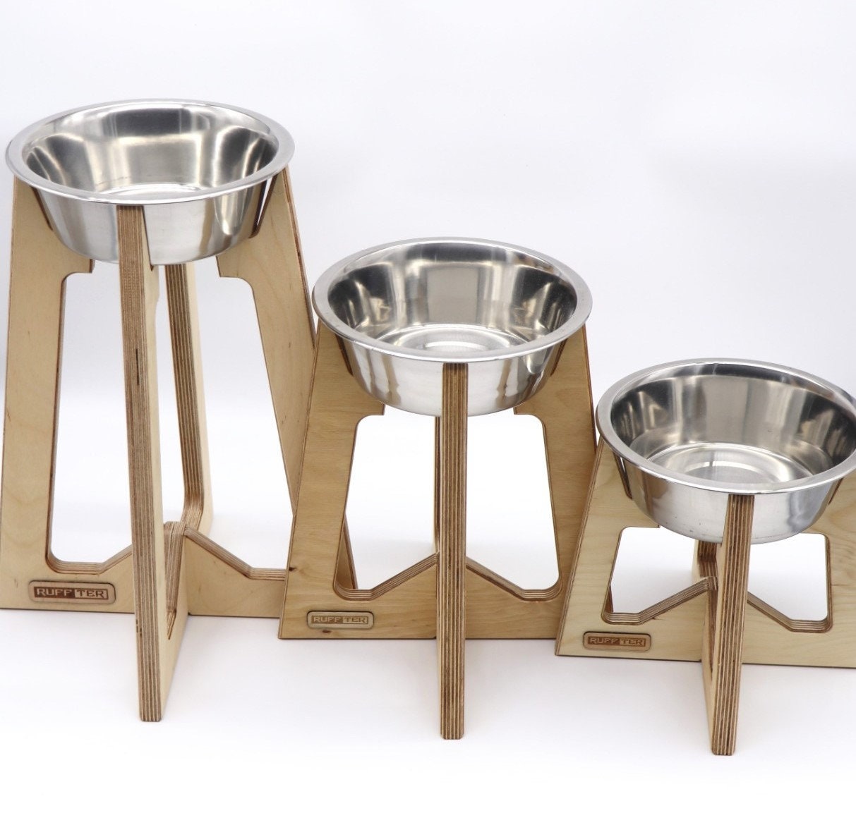 The Crown Single Bowl Dog Bowl Stand UK Made Raised / Etsy UK