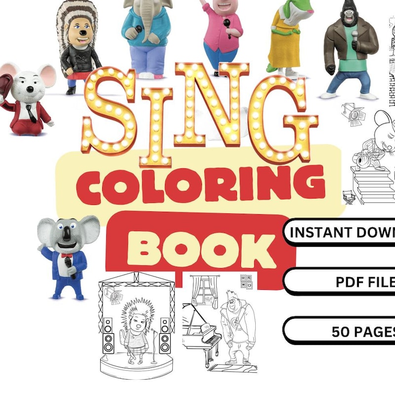 Movie Color Pages Etsy