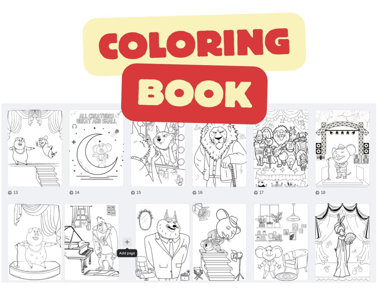 Sing El Colornote Books Coloring Page Coloring Book Coloring Drawing Sing Instant Download ...