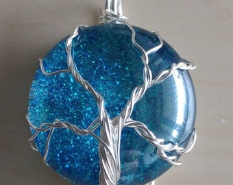 Custom Tree of life Glitter Pendant