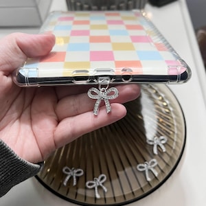 Diamond Bow Kindle Charm, Phone Charm, USB Charm, Kindle Accessories, iPad/Tablet Accessories, Phone Accessories, Dust Plug