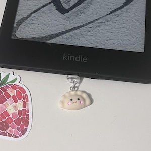 Dumpling Kindle Charm, Phone Charm, USB Charm, Kindle Accessories, iPad/Tablet Accessories, Phone Accessories, Dust Plug