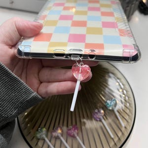 Pastel Lollipop Kindle Charm, Phone Charm, USB Charm, Kindle Accessories, iPad/Tablet Accessories, Phone Accessories, Dust Plug