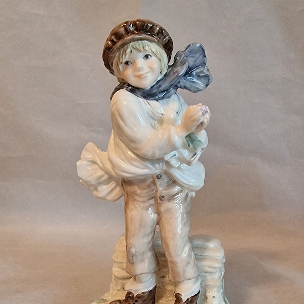 Vintage Coalport Bone China Figurine, 'The Boy', Limited Edition designed by Elisabeth Woodhouse and Sculpted by Sheila Mitchell.