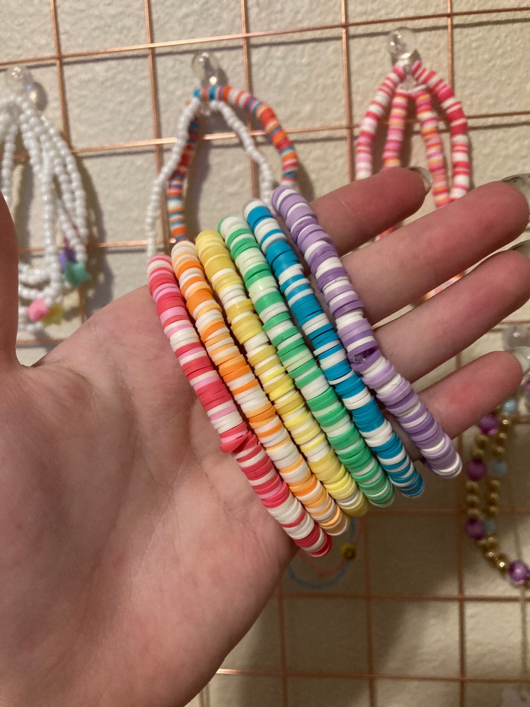 Candy Crush Clay Bead Bracelets Etsy