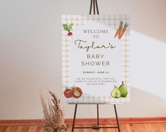 Locally Grown Baby Shower Welcome Sign: Garden Party Template (Editable, 4 Sizes) a2