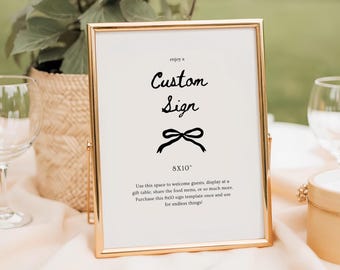 Favorite Things Party Custom Sign (Editable Template, Instant Download) A35