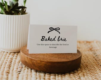 Favorite Things Food Cards (Editable Temple, Instant Digital Download) A35