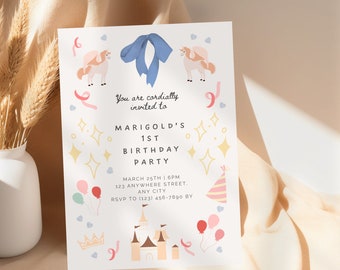 Editable Fairy Birthday Invitation: Whimsical Princess Party (Digital Download) L15