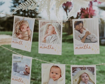 Princess First Birthday Photo Banner: DIY Printable Milestone Decor (Canva Template)