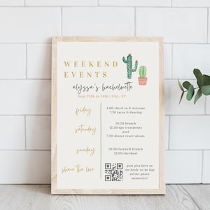 Final Fiesta Bachelorette Itinerary Template: Mexico Weekend (Digital Download)