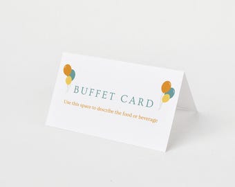 Golf First Birthday Food Tent Cards: Printable Buffet Labels (PDF) A25