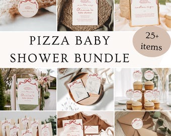 Pizza Baby Shower Bundle, Special Delivery (Editable Template, Digital Download) A38
