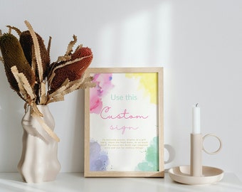 Paint Night Birthday Sign: Custom Watercolor Party Decor (Digital Download) A10