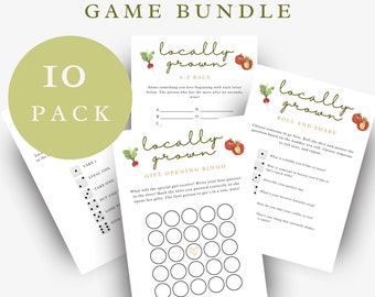 Locally GrownLocally Grown Baby Shower Game Bundle: 10 Printable Games (Editable Template) a2