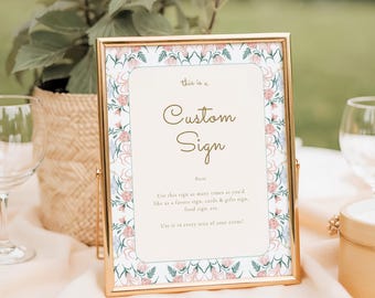 Wildflower Baby Shower Sign: A New Chapter Theme Editable Template (Digital Download, 8x10 PDF Printable) A22