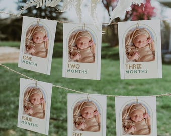 Happy Camper Photo Banner: First Birthday Monthly Milestone (Digital Download) a1