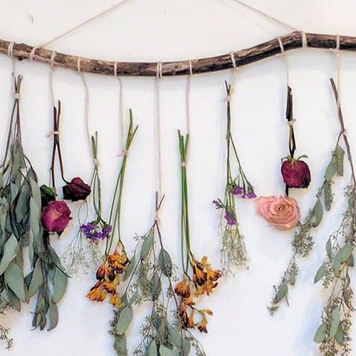 Floral WALL Hanging DRIED Flowers Wall Decor Etsy