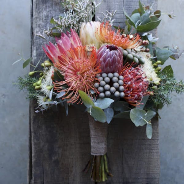 PROTEA ICE Tropical Wedding Bridal Bouquet Exquisite RARE Flowers + Free Cold Chain 2-Day Shipping