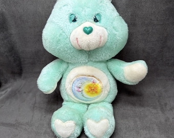Vintage Kenner Care Bears Bedtime Bear Sun Moon Plush Stuffed Animal