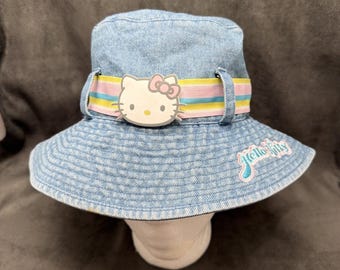 Vintage Y2K Sanrio Hello Kitty Jean Adult Bucket Hat