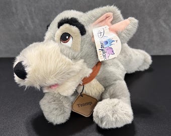 Vintage Disneyland Resort Lady and the Tramp Dog Plush Stuffed Animal Toy