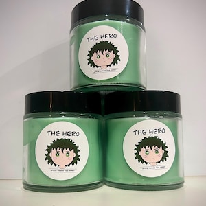 The Hero || anime inspired candles|| 4oz|| MHA