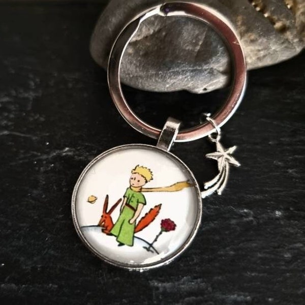 Porte-clés cabochon cadeau fête enfant Prince Petit