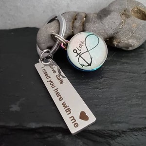 Sleutelhanger Sleutelhanger Lucky Charm Drive veilig Ik heb je hier nodig bij mij Endless Love Eternity