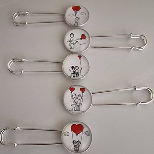 Hochzeit Wedding Anstecknadel Schmucknadel Kilt Pin Pinnadel Tuchnadel Poncho Schalnadel Polterabend Verlobung Geschenk