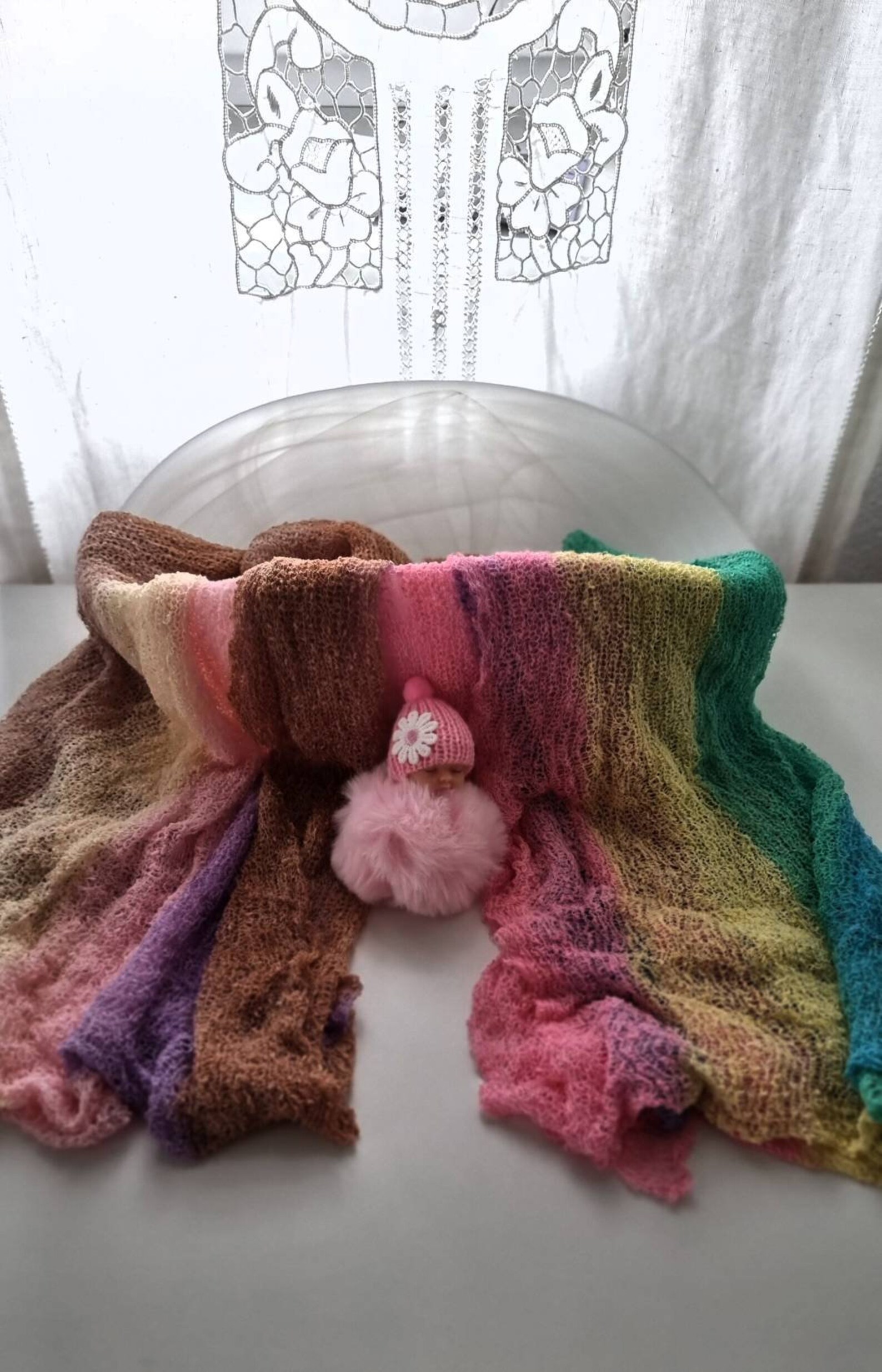 Hudson Baby Pucktuch Aus Kunstpelz – Weich, Wärmend, Mit Klettverschluss, Für Babys 0–3 Monate, Sonnenblumen-Design