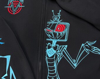 Individuell gesticktes HH Media Overlor besticktes Sweatshirt mit durchgehendem Reißverschluss XS - 5XL