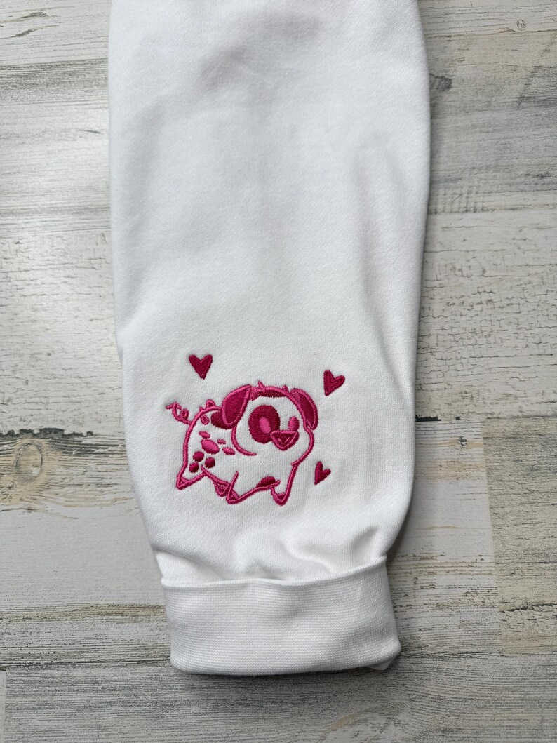 Custom Embroidered HH Angel Outline Hooded Sweatshirt image 11