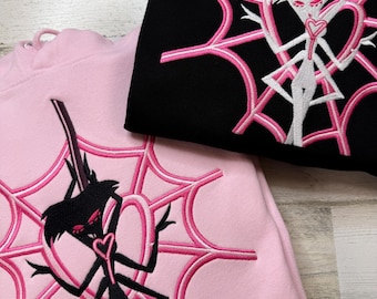 Bluza z kapturem z haftowaną grafiką HH Angel Web