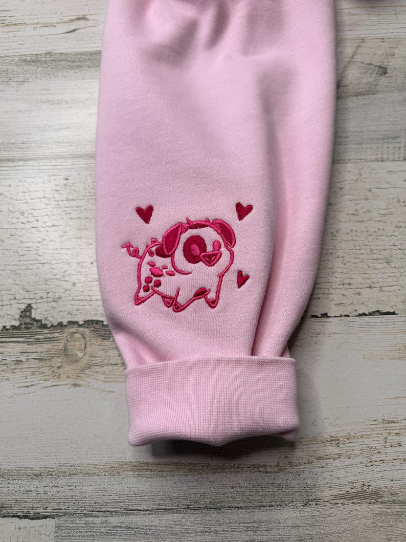 Custom Embroidered HH Angel Outline Hooded Sweatshirt image 6
