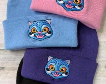 Czapka z haftowanym niebieskim tygrysem